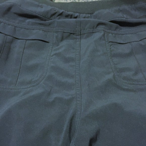 Silky Navy Blue Capri Pants SIZE 14 by INTRO love the fit STRETCH CARGO - Picture 3 of 7